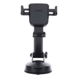 Soporte de Celular para Automóvil con Ventosa / Diseño de Sujecion en Triangulo / Ajustable 270° / Rotable / Estirable / Amplia Compatibilidad con dispositivos de 4'' a 7'' / Color Negro