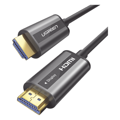 Cable HDMI de 15 Metros (49.21 Pies) por Fibra Óptica 4K@60Hz | Fibra de 4 Núcleos + Cobre EstaÑado de 7 Núcleos | Compatible con HDMI 2.0 | Alta Velocidad 18 Gbps | 3D | HDR | Carcasa de Zinc | Premium | 2 AÑos de GarantÍa
