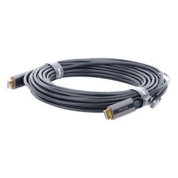 Cable HDMI de 15 Metros (49.21 Pies) por Fibra Óptica 4K@60Hz | Fibra de 4 Núcleos + Cobre EstaÑado de 7 Núcleos | Compatible con HDMI 2.0 | Alta Velocidad 18 Gbps | 3D | HDR | Carcasa de Zinc | Premium | 2 AÑos de GarantÍa