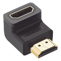 Adaptador HDMI de 90 Grados Macho a Hembra / Hacia Abajo / HDMI 2.0 4K@60Hz / Proporciona Flexibilidad Sin Doblar los Cables HDMI
