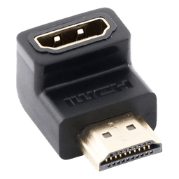 Adaptador HDMI de 90 Grados Macho a Hembra / Hacia Abajo / HDMI 2.0 4K@60Hz / Proporciona Flexibilidad Sin Doblar los Cables HDMI