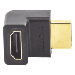 Adaptador HDMI de 90 Grados Macho a Hembra / Hacia Arriba / HDMI 2.0 4K@60Hz / Proporciona Flexibilidad Sin Doblar los Cables HDMI