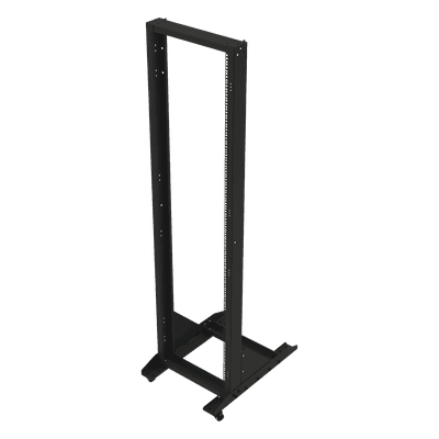 Rack Móvil de Acero de 2 Postes, 45 UR, Incluye 4 Ruedas Uso Rudo.