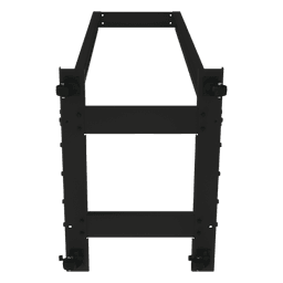 Rack Móvil de Acero de 2 Postes, 45 UR, Incluye 4 Ruedas Uso Rudo.