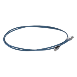 Patch Cord Cat6A, Diametro Reducido 28 AWG, Blindado S/FTP, CM/LS0H, 0.20 Metros (0.66 Pies), Color Azul
