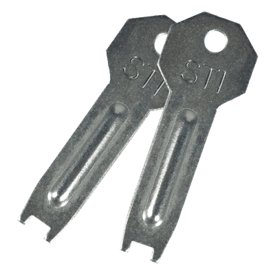 Dos llaves de manipulación EXIT STOPPER® STI-6400