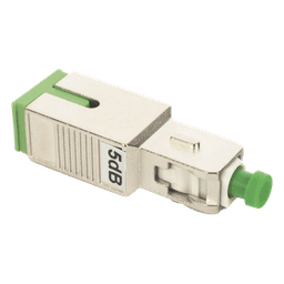 Atenuador Óptico Macho-Hembra con Conector SC/APC de 5 dB para Fibra Monomodo