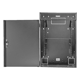 Gabinete de Montaje en Pared TrueEdge™, Con 9 UR para Equipo Activo y 9 UR para Paneles de Parcheo, Fabricado en Acero, Color Negro