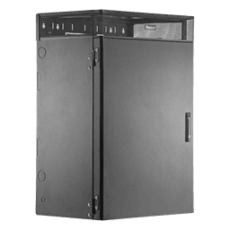 Gabinete de Montaje en Pared TrueEdge™, Con 9 UR para Equipo Activo y 9 UR para Paneles de Parcheo, Fabricado en Acero, Color Negro