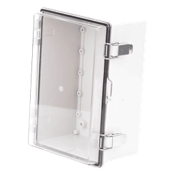 Gabinete Plástico ABS, Puerta Transparente, Uso en Intemperie IP66 (190 x 290 x 140 mm) cierre por Broche Inoxidable y Permite Cerrado con Candado y Llave (Perno 5mm) No Incluido