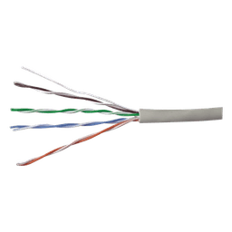 Bobina de Cable UTP 305 Metros (1000 Pies) de Cobre, PanNet, Gris, Categoría 5e (24 AWG), PVC (CM), de 4 Pares