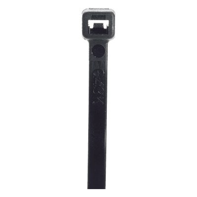 Cincho de Nylon 6.6 StrongHold™, 188mm largo x 4.8mm ancho, Color Negro, Exterior Resistente a Rayos UV, Paquete de 1000pz