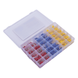 Juego de 580 pzas. Terminales Variadas con Forro y Caja de Almacenamiento.