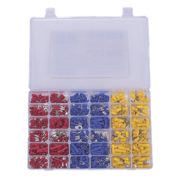 Juego de 580 pzas. Terminales Variadas con Forro y Caja de Almacenamiento.