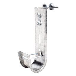 Soporte (Gancho) tipo J-Hook, hasta 14 cables Cat6, ideal para soportar cableado en los espacios de manipulación al aire, Para instalación en interior