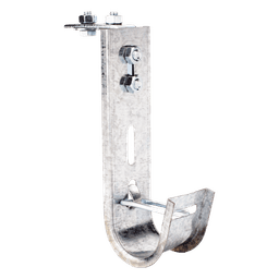 Soporte (Gancho) tipo J-Hook, hasta 14 cables Cat6, ideal para soportar cableado en los espacios de manipulación al aire, Para instalación en interior
