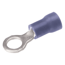 Zapata Terminal de Ojillo  para Tornillo 1/4 in (6 mm) calibre 16-14 AWG con aislamiento de vinilo.
