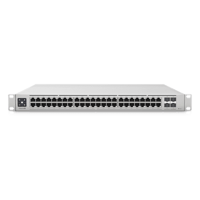 UniFi Switch Enterprise administrable capa 3, 48 puertos 2.5GbE RJ45 POE+, 4 puertos 10G SFP+, 720W, con pantalla táctil de 1.3"