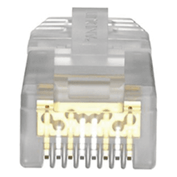 Plug RJ45 Cat6A, Para Cable UTP de Calibre 26 AWG, Chapado en Oro de 50 Micras, Paquete de 100 Piezas