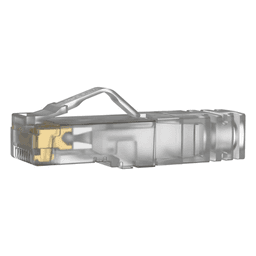 Plug RJ45 Cat6A, Para Cable UTP de Calibre 26 AWG, Chapado en Oro de 50 Micras, Paquete de 100 Piezas