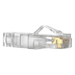 Plug RJ45 Cat6A, Para Cable UTP de Calibre 26 AWG, Chapado en Oro de 50 Micras, Paquete de 100 Piezas