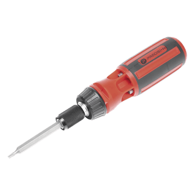 Desarmador 6 en 1 con Mango de Agarre Plástico (Torx #10 y #20, Hexagonal #5, PH0, PH2, Plana #5) 