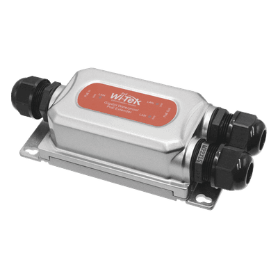 Extensor PoE para exterior / Entrada PoE de 60W y 2 salidas PoE de 30W / Protección IP68 / Ideal Para Aplicaciones de CCTV