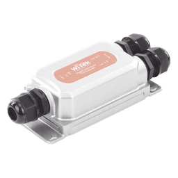 Extensor PoE para exterior / Entrada PoE de 60W y 2 salidas PoE de 30W / Protección IP68 / Ideal Para Aplicaciones de CCTV