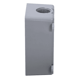 Caja Impermeable de 1 Gang / Profundidad de 2 Pulgadas (5.08 cm) / Cuenta con 3 Salidas Roscadas para Tubería de 1/2 Ó 3/4 / Color Gris