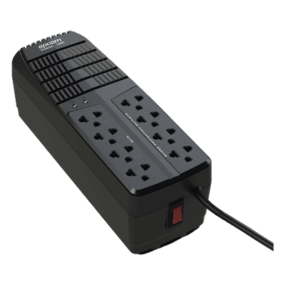 Regulador de Voltaje 2000 VA-1000 W / 4 Contactos con AVR / 4 Contactos con Supresor de Picos / Protección RJ11