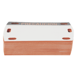 Etiqueta Autolaminada para Identificación de Fibra Óptica Paquete de 25 Piezas, Para Uso Interior/Exterior, Dimensiones de 90 x 50 mm (3.54 x 1.97 Pulgadas), Color Negro con Naranja