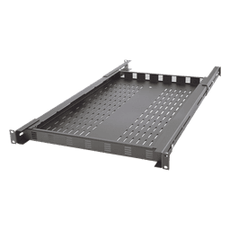Charola Ventilada / Profundidad Ajustable 495-965 mm (19.5-38 in) / 1U / Carga 110 kg / Color Negro