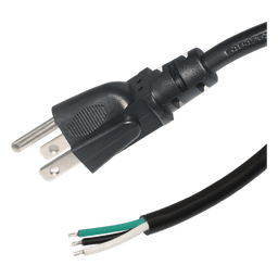 Cable de Alimentación Eléctrica para 120-240 Vca | 1.8 Metros (5.91 Pies) | 3 Fases | Cables Libres