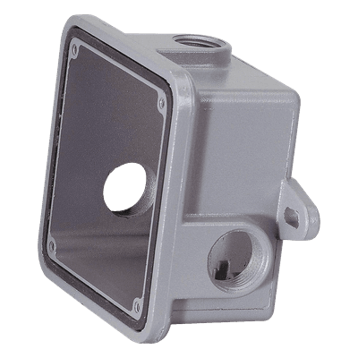 Caja trasera resistente a la intemperie,  metálica, gris, accesorio federal signal