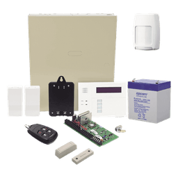 Kit de panel de alarma VISTA-48 con teclado-receptor 6160RF, sensor de movimiento y contactos inalámbricos, y control remoto