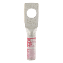 Zapata Terminal de Compresión BURNDY para Tornillo de 1/4" y Calibre 8 AWG / Barril Largo.