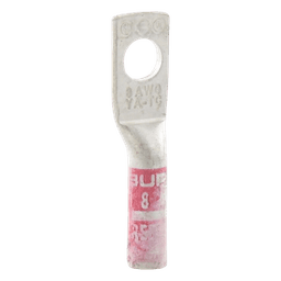 Zapata Terminal de Compresión BURNDY para Tornillo de 1/4" y Calibre 8 AWG / Barril Largo.