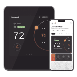 Termostato comercial conectado para unidades rooftop y bomba de calor con BACnet MS/TP, BACnet IP sobre Wi-Fi y app móvil