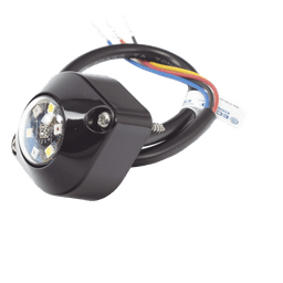 Estrobo Oculto de 6 LED, Ambar/Blanco, Lente Transparente, Bisel Negro