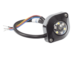 Estrobo Oculto de 6 LED, Ambar/Blanco, Lente Transparente, Bisel Negro