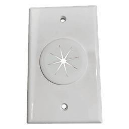 Placa de Pared, con Orificio y Grommet, Ideal para Pasar Cables