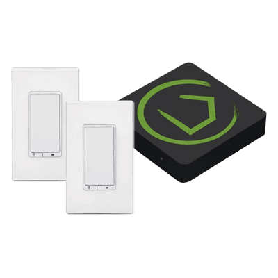 KIT HUB Controlador inteligente para dispositivos Zwave, Zigbee, Shelly, Lutron, incluye 1 HUB / 2 Atenuadores inteligentes On/Off Zwave