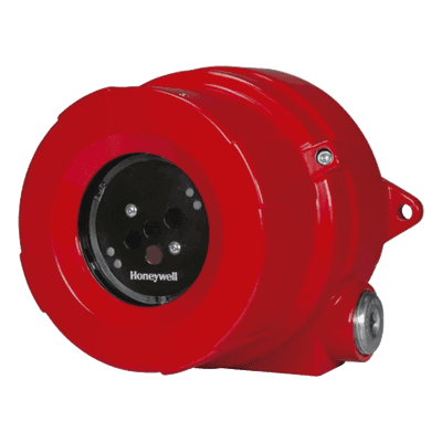 Detector de llama industrial triple infrarrojo IR3 con anillo LED de estado, campo de visión de 90° y alcance hasta 60 m