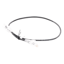 Cable de Parcheo Slim UTP Cat6A - 0.5 Metros (1.64 Pies) Negro, Diámetro Reducido (28 AWG)