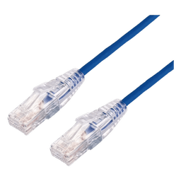 Cable de Parcheo Slim UTP Cat6A - 3 Metros (9.84 Pies) Azul, Diámetro Reducido (28 AWG)