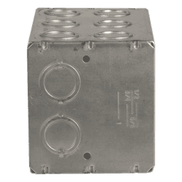 Caja Multigang de 3 Gangs/ Profundidad de 3-1/2 Pulgadas (8.89 cm)/ 19 Entradas de 1/2 - 3/4 Pulgadas (1.27 - 1.91 cm)