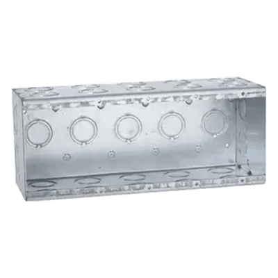 Caja Multigang de 5 Gangs/ Profundidad de 3-1/2 Pulgadas (8.89 cm)/ 29 Entradas de 1/2 - 3/4.