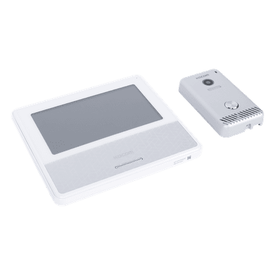 KIT DE VIDEOPORTERO IP COLOR BLANCO / Apertura con app / Súper elegante / Monitor WIFI /  Alimentación 110vca