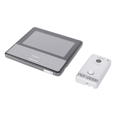 KIT DE VIDEOPORTERO IP COLOR NEGRO / Apertura con app / Súper elegante / Monitor WIFI / Alimentación 110vca
