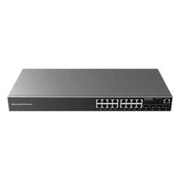 Switch Gigabit PoE+ Administrable / 16 puertos 10/100/1000 Mbps + 4 Puertos SFP Uplink / Hasta 240W / Compatible con GWN Cloud.